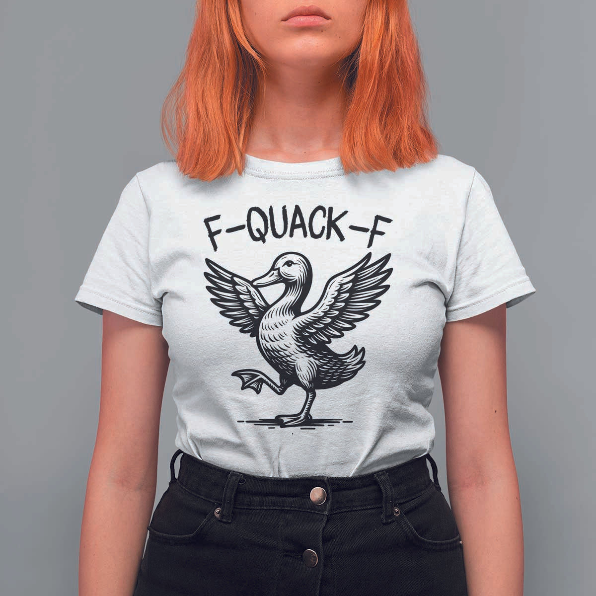 Funny F Quack F Duck Lover Sarcastic Joke Gift T Shirt For Women - Wonder Print Shop