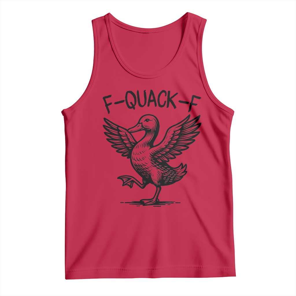 Funny F Quack F Duck Lover Sarcastic Joke Gift Tank Top - Wonder Print Shop
