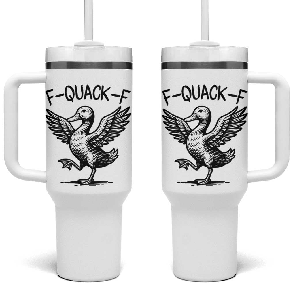 Funny F Quack F Duck Lover Sarcastic Joke Gift Tumbler With Handle - Wonder Print Shop