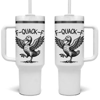 Funny F Quack F Duck Lover Sarcastic Joke Gift Tumbler With Handle - Wonder Print Shop
