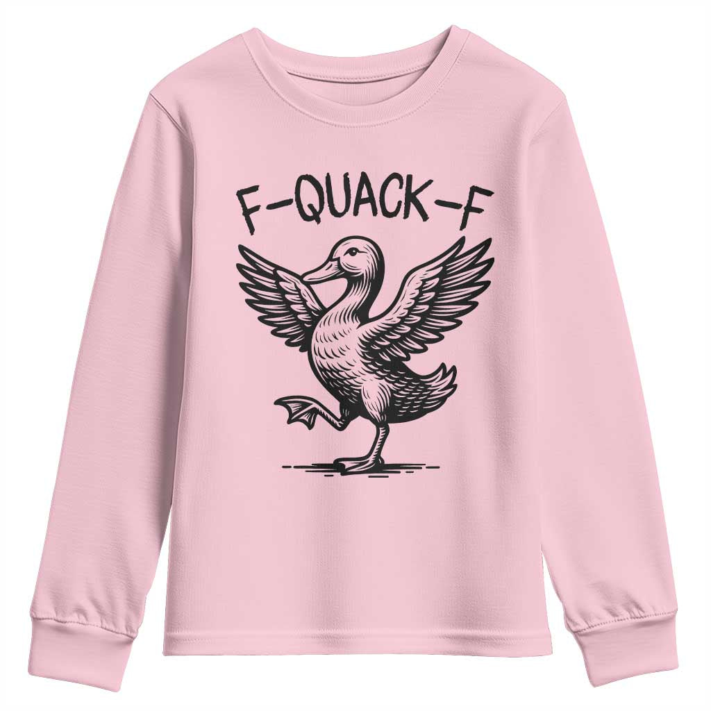 Funny F Quack F Duck Lover Sarcastic Joke Gift Youth Sweatshirt - Wonder Print Shop