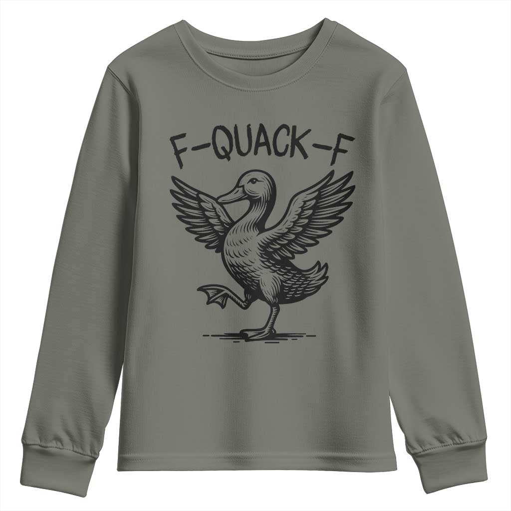 Funny F Quack F Duck Lover Sarcastic Joke Gift Youth Sweatshirt - Wonder Print Shop