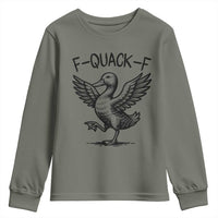 Funny F Quack F Duck Lover Sarcastic Joke Gift Youth Sweatshirt - Wonder Print Shop