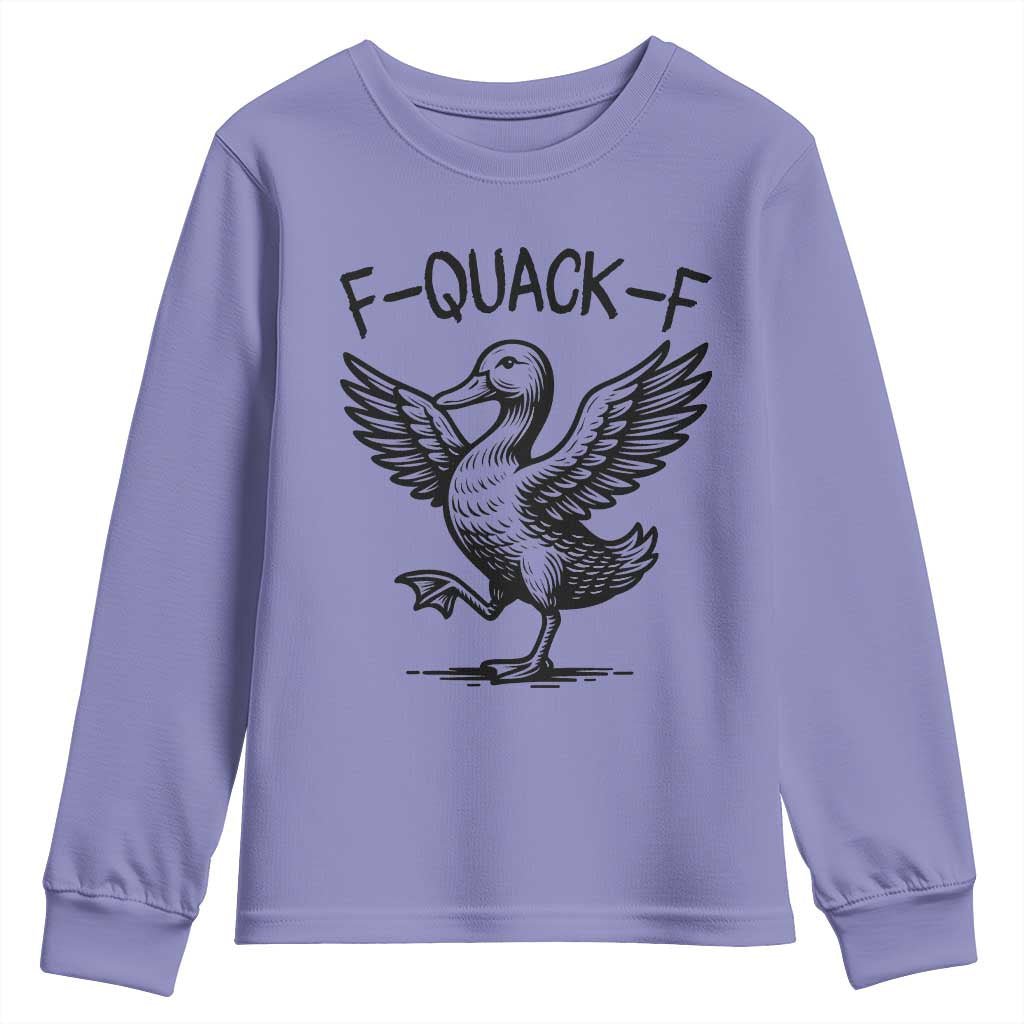 Funny F Quack F Duck Lover Sarcastic Joke Gift Youth Sweatshirt - Wonder Print Shop