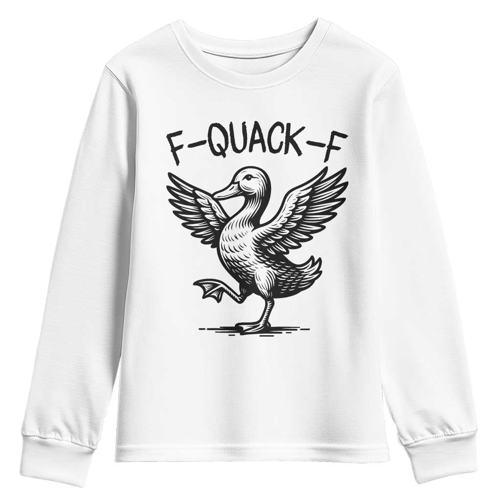 Funny F Quack F Duck Lover Sarcastic Joke Gift Youth Sweatshirt - Wonder Print Shop