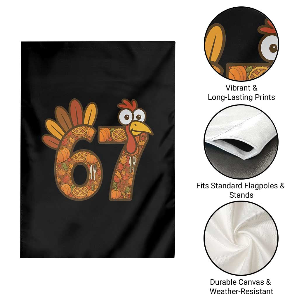 Six And Seven Meme Turkey Garden Flag Funny Thanksgiving Gift - Wonder Print Shop