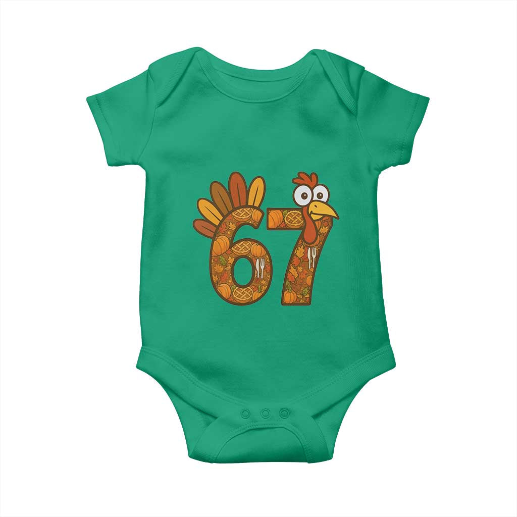 Six And Seven Meme Turkey Baby Onesie Funny Thanksgiving Gift - Wonder Print Shop