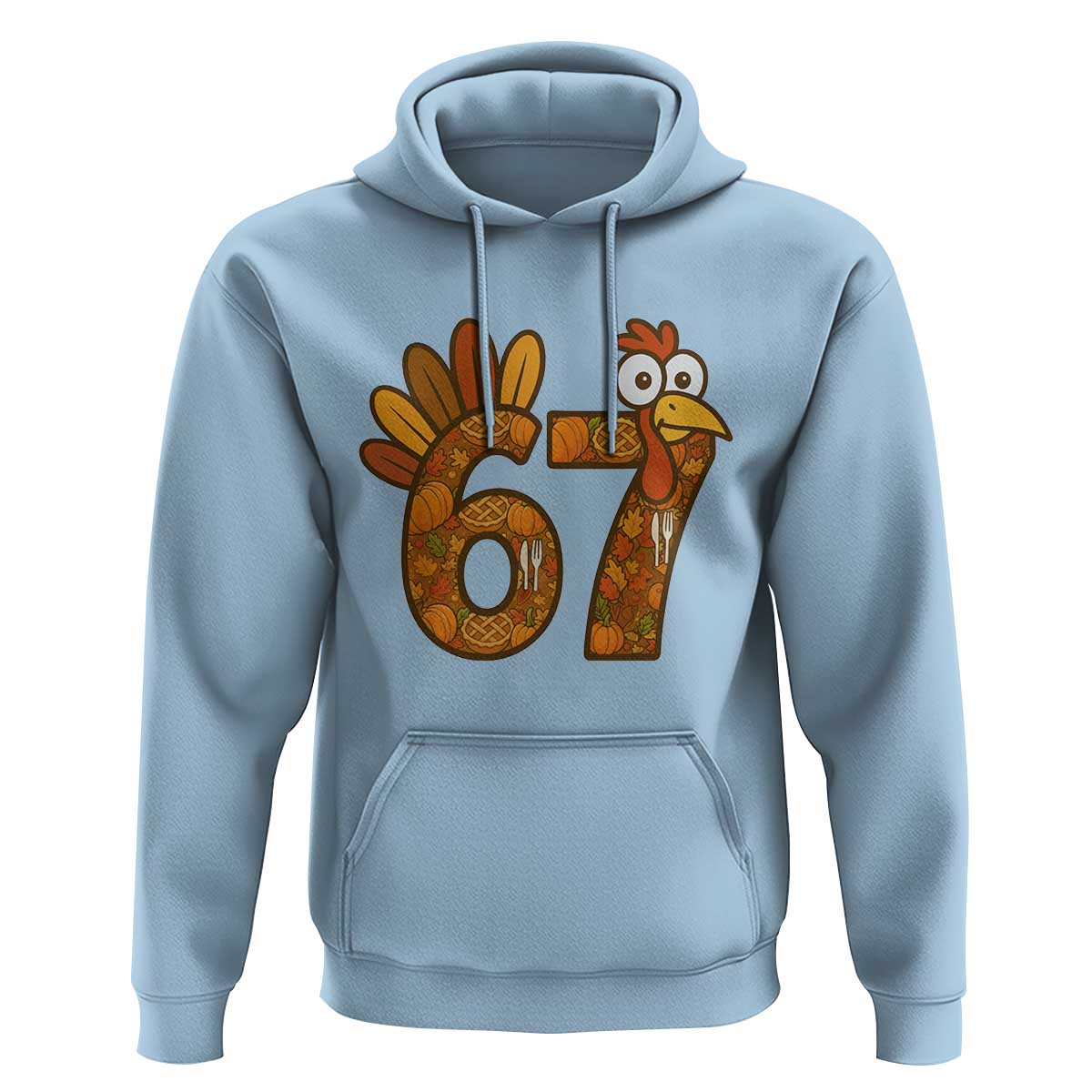 Six And Seven Meme Turkey Hoodie Funny Thanksgiving Gift - Wonder Print Shop