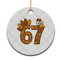 Six And Seven Meme Turkey Ceramic Ornament Funny Thanksgiving Gift - Wonder Print Shop