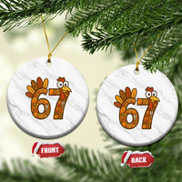Six And Seven Meme Turkey Ceramic Ornament Funny Thanksgiving Gift - Wonder Print Shop