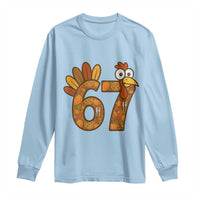 Six And Seven Meme Turkey Long Sleeve Shirt Funny Thanksgiving Gift - Wonder Print Shop
