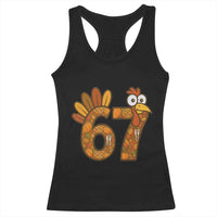 Six And Seven Meme Turkey Racerback Tank Top Funny Thanksgiving Gift - Wonder Print Shop