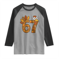Six And Seven Meme Turkey Raglan Shirt Funny Thanksgiving Gift - Wonder Print Shop