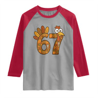 Six And Seven Meme Turkey Raglan Shirt Funny Thanksgiving Gift - Wonder Print Shop