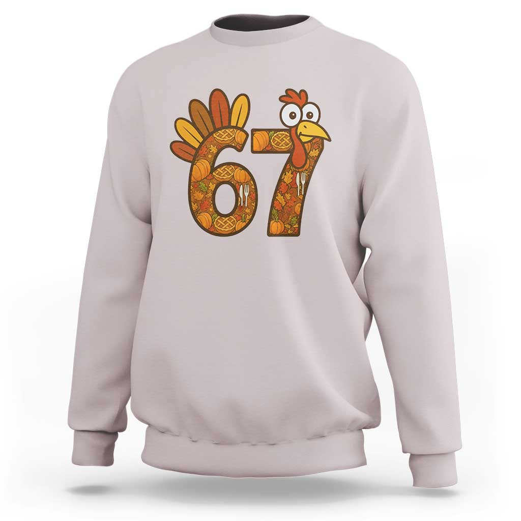 Six And Seven Meme Turkey Sweatshirt Funny Thanksgiving Gift - Wonder Print Shop