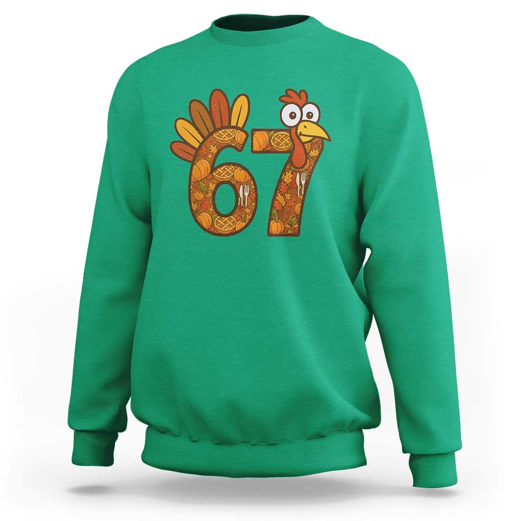 Six And Seven Meme Turkey Sweatshirt Funny Thanksgiving Gift - Wonder Print Shop