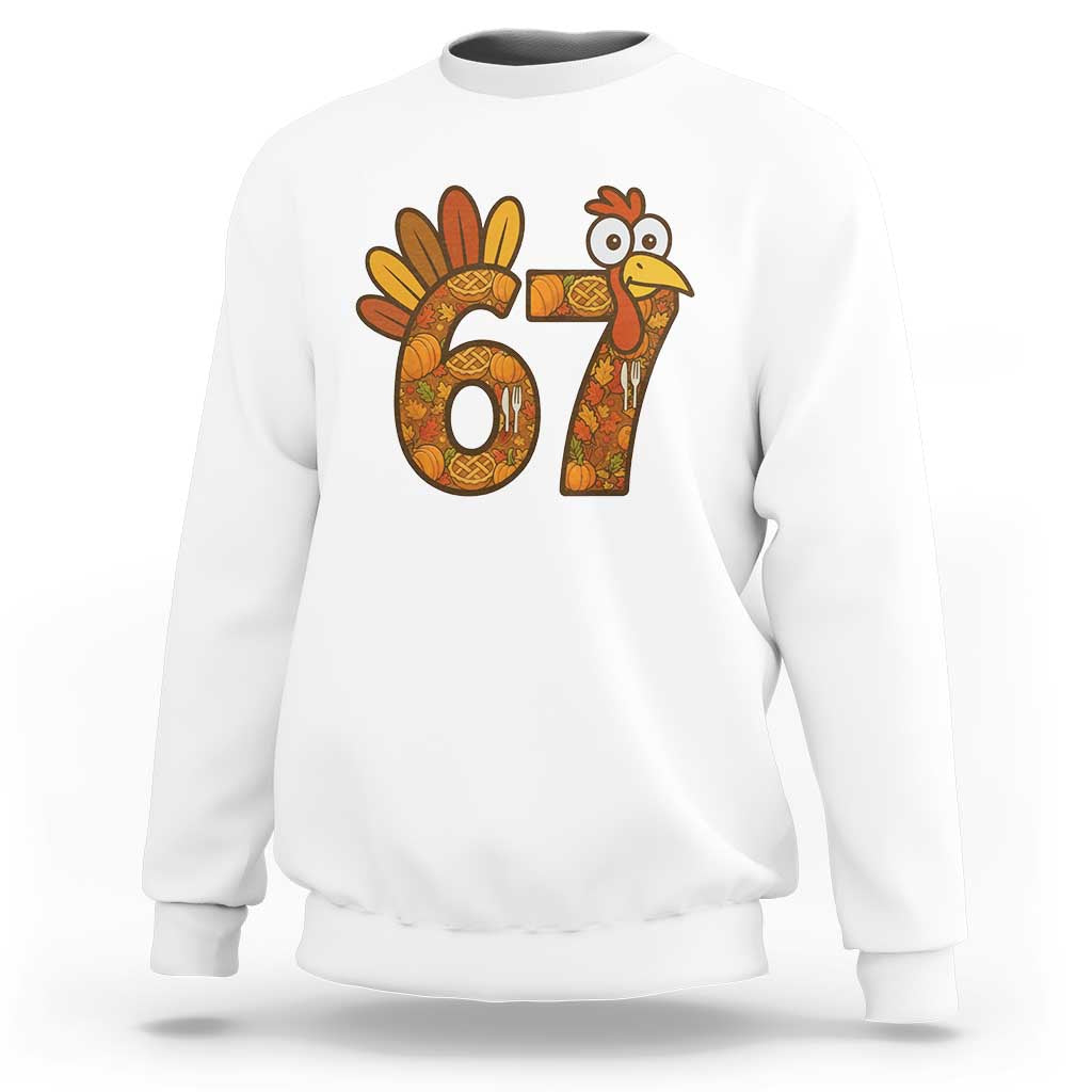 Six And Seven Meme Turkey Sweatshirt Funny Thanksgiving Gift - Wonder Print Shop