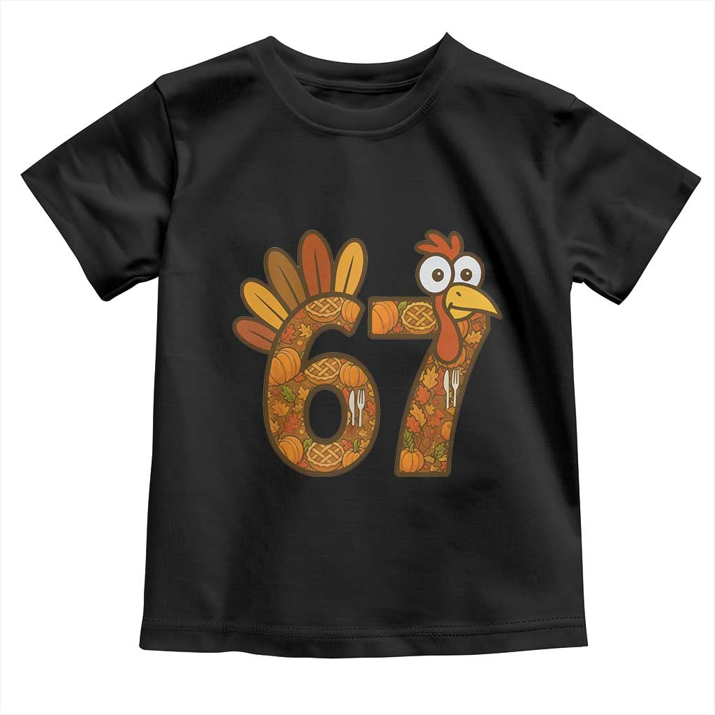 Six And Seven Meme Turkey Toddler T Shirt Funny Thanksgiving Gift - Wonder Print Shop