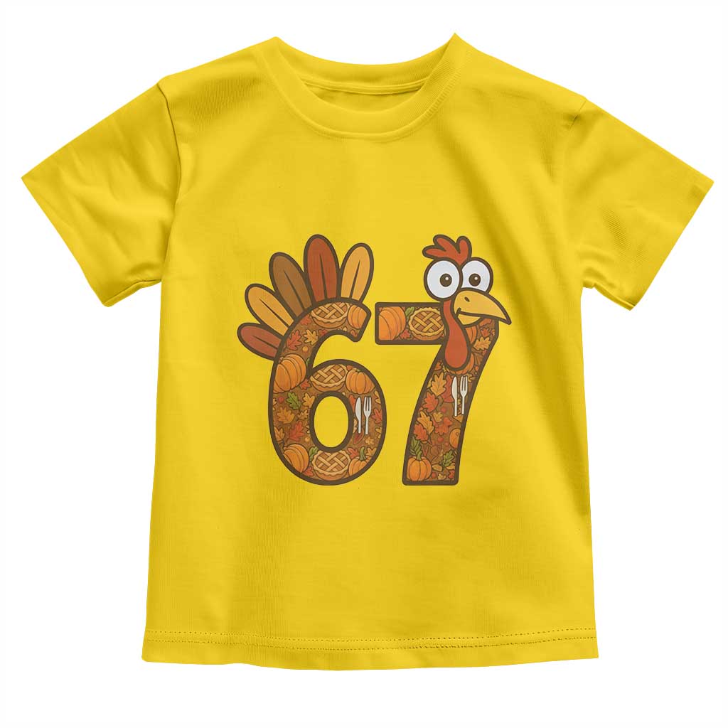 Six And Seven Meme Turkey Toddler T Shirt Funny Thanksgiving Gift - Wonder Print Shop