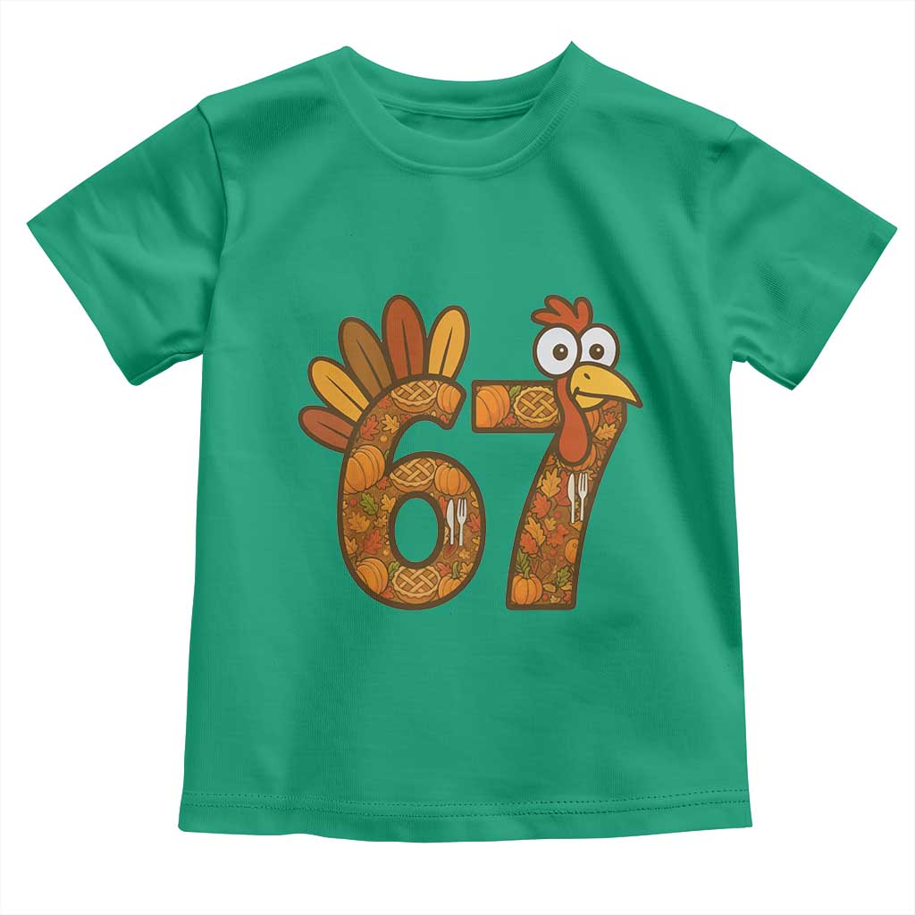 Six And Seven Meme Turkey Toddler T Shirt Funny Thanksgiving Gift - Wonder Print Shop