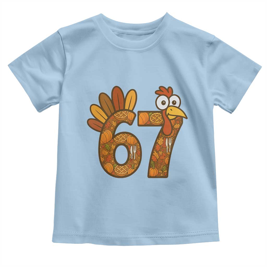 Six And Seven Meme Turkey Toddler T Shirt Funny Thanksgiving Gift - Wonder Print Shop