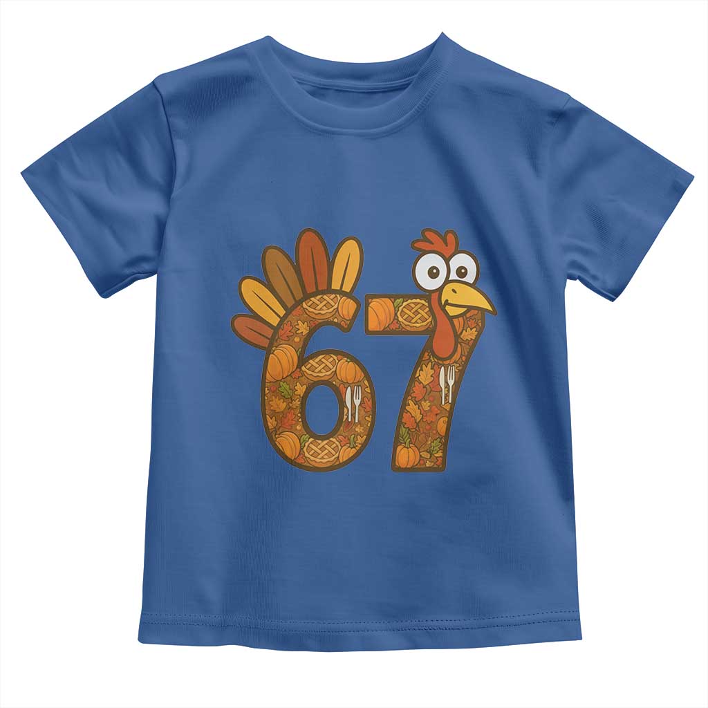 Six And Seven Meme Turkey Toddler T Shirt Funny Thanksgiving Gift - Wonder Print Shop