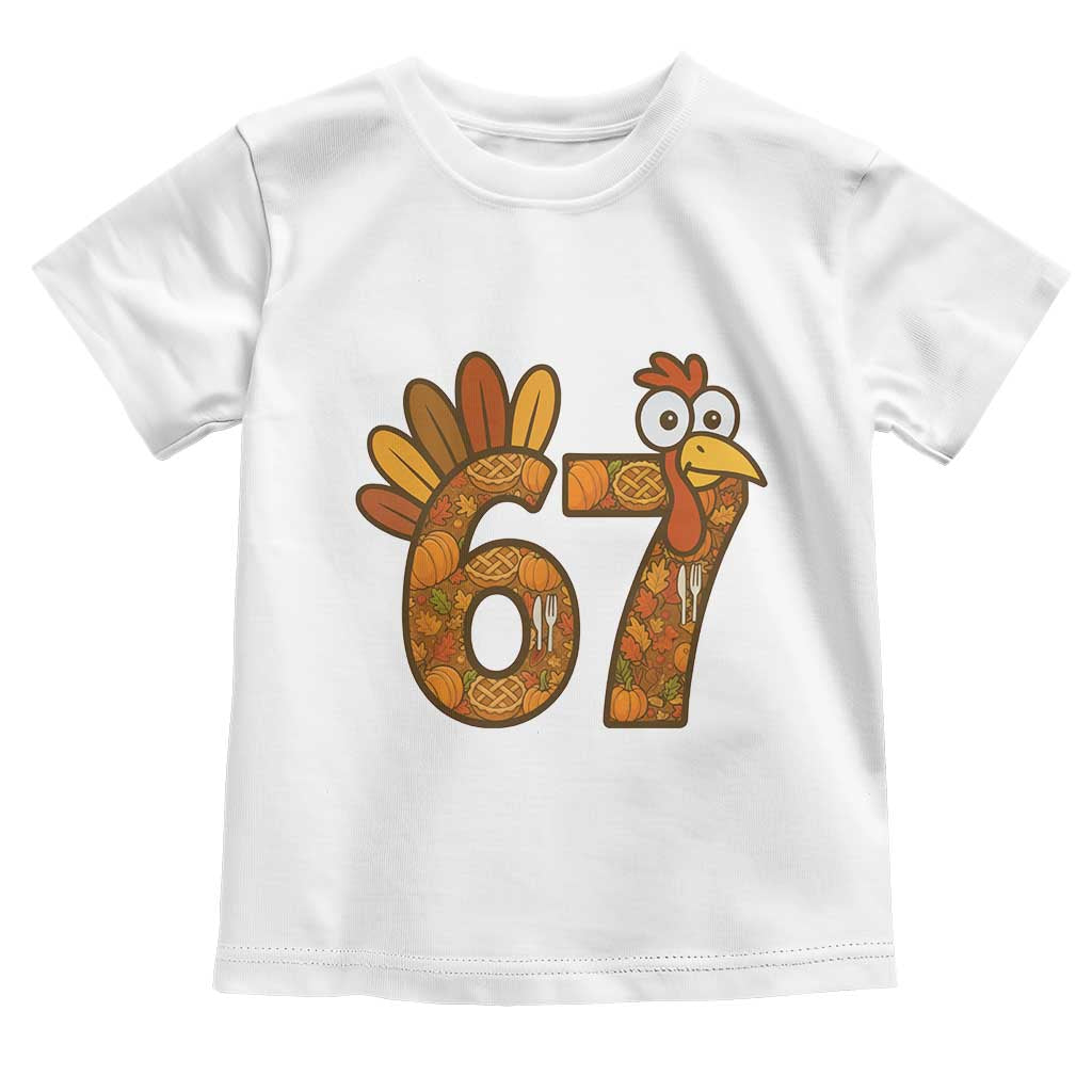 Six And Seven Meme Turkey Toddler T Shirt Funny Thanksgiving Gift - Wonder Print Shop