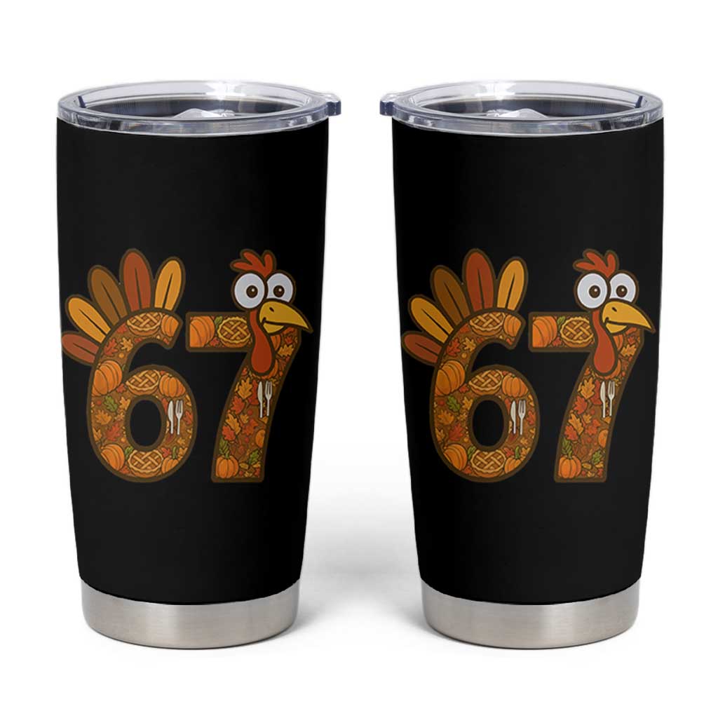 Six And Seven Meme Turkey Tumbler Cup Funny Thanksgiving Gift - Wonder Print Shop