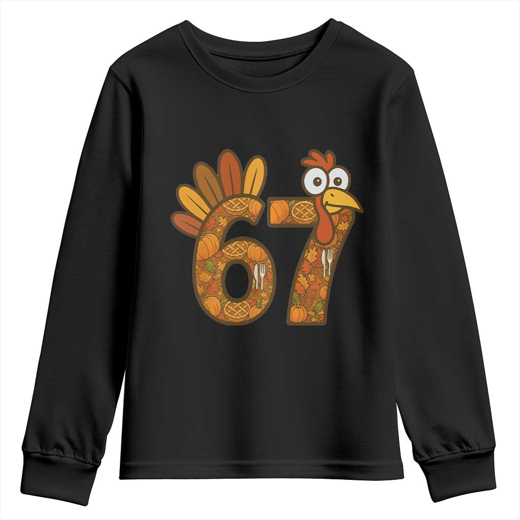 Six And Seven Meme Turkey Youth Sweatshirt Funny Thanksgiving Gift - Wonder Print Shop