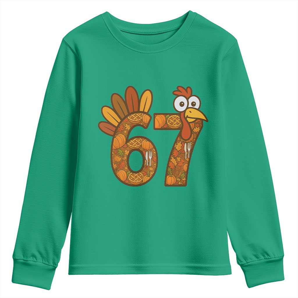 Six And Seven Meme Turkey Youth Sweatshirt Funny Thanksgiving Gift - Wonder Print Shop