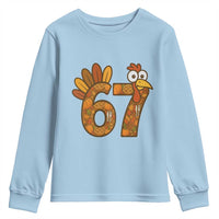 Six And Seven Meme Turkey Youth Sweatshirt Funny Thanksgiving Gift - Wonder Print Shop