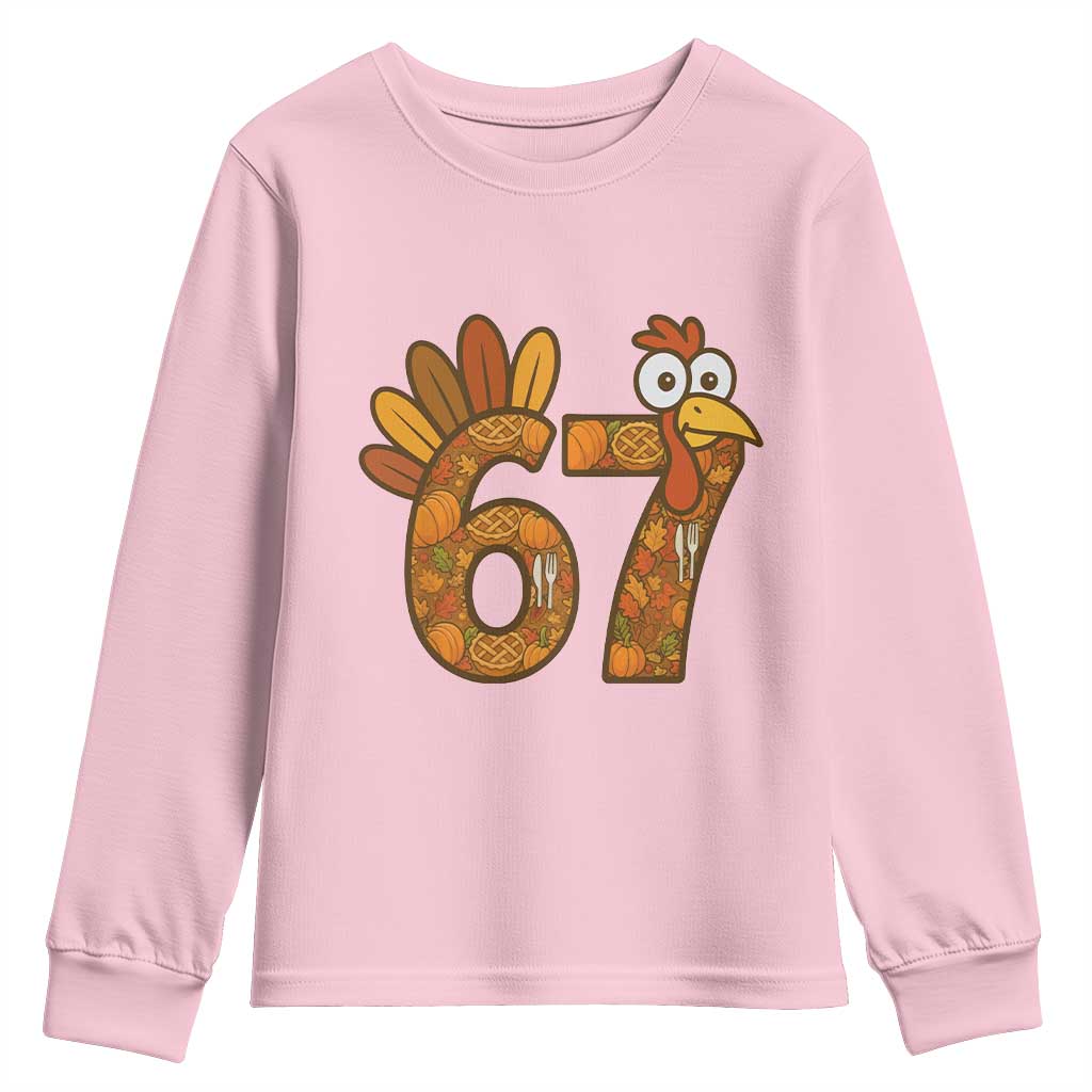 Six And Seven Meme Turkey Youth Sweatshirt Funny Thanksgiving Gift - Wonder Print Shop