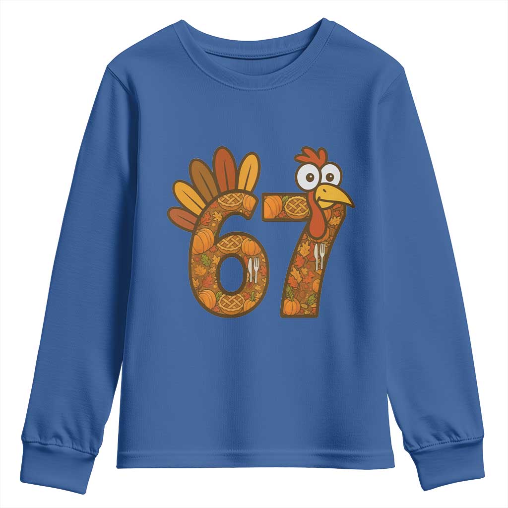 Six And Seven Meme Turkey Youth Sweatshirt Funny Thanksgiving Gift - Wonder Print Shop