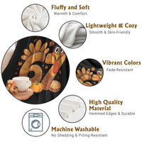 Funny Turkey Six And Seven Meme Throw Blanket Thanksgiving Gift - Wonder Print Shop