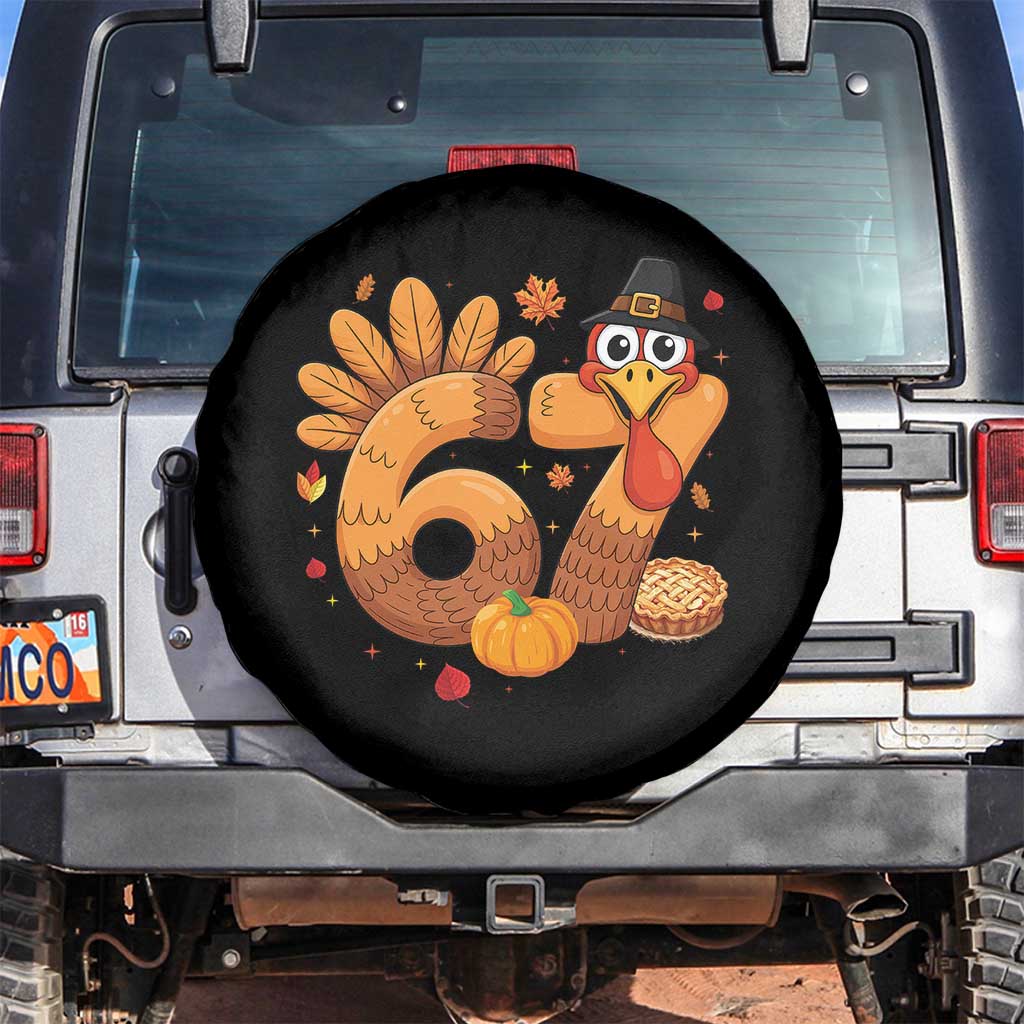 Funny Turkey Six And Seven Meme Spare Tire Cover Thanksgiving Gift - Wonder Print Shop