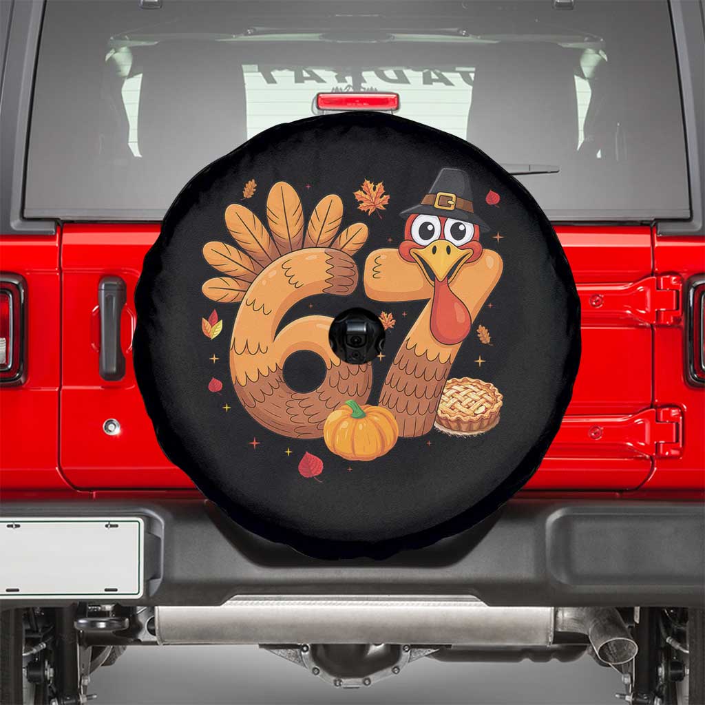 Funny Turkey Six And Seven Meme Spare Tire Cover Thanksgiving Gift - Wonder Print Shop