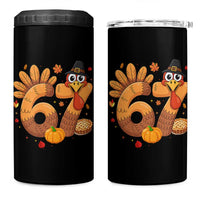 Funny Turkey Six And Seven Meme 4 in 1 Can Cooler Tumbler Thanksgiving Gift - Wonder Print Shop