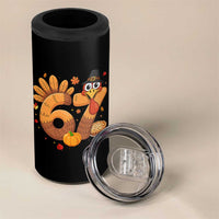 Funny Turkey Six And Seven Meme 4 in 1 Can Cooler Tumbler Thanksgiving Gift - Wonder Print Shop