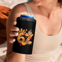 Funny Turkey Six And Seven Meme 4 in 1 Can Cooler Tumbler Thanksgiving Gift - Wonder Print Shop