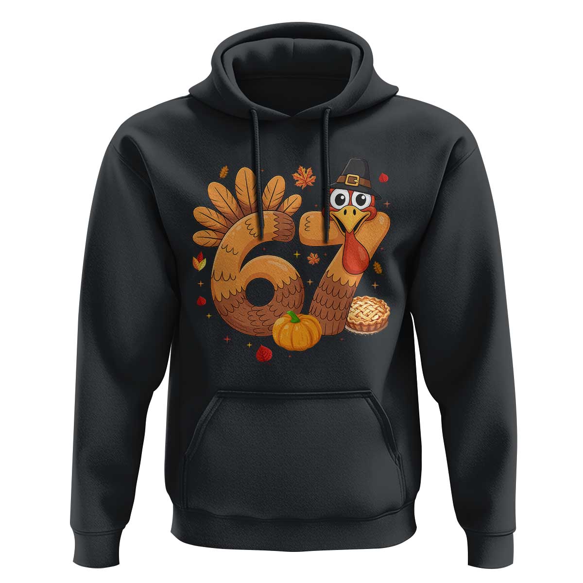 Funny Turkey Six And Seven Meme Hoodie Thanksgiving Gift - Wonder Print Shop