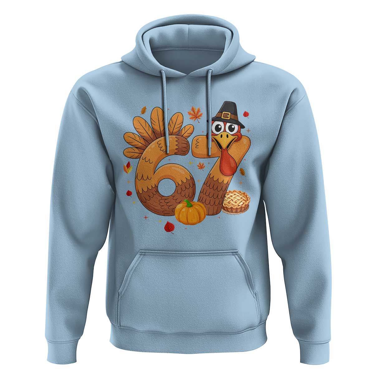 Funny Turkey Six And Seven Meme Hoodie Thanksgiving Gift - Wonder Print Shop