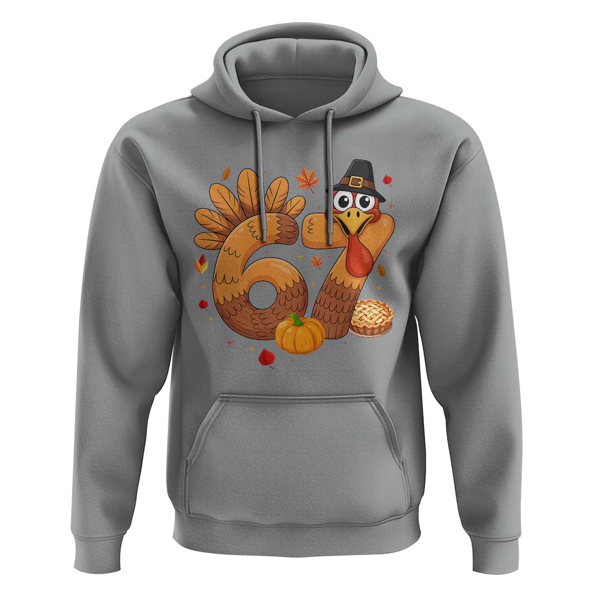 Funny Turkey Six And Seven Meme Hoodie Thanksgiving Gift - Wonder Print Shop