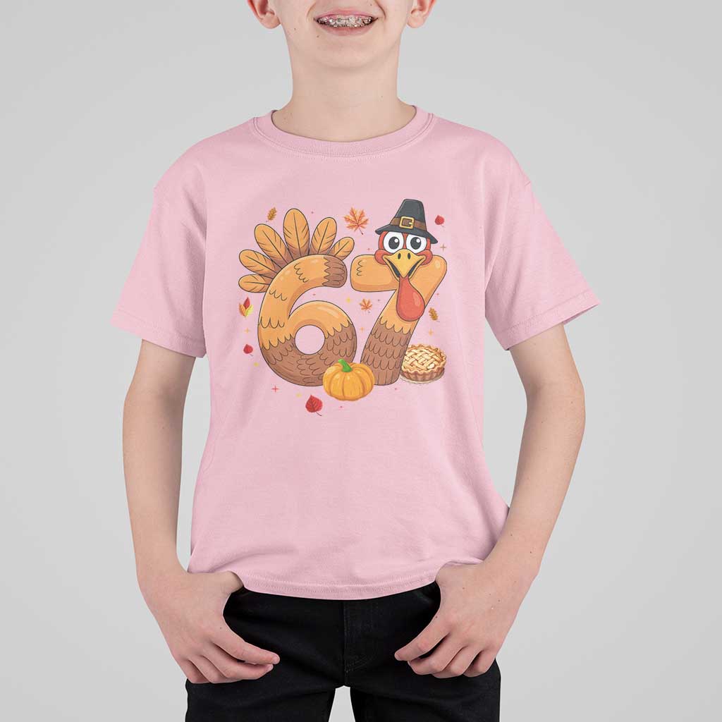 Funny Turkey Six And Seven Meme T Shirt For Kid Thanksgiving Gift - Wonder Print Shop
