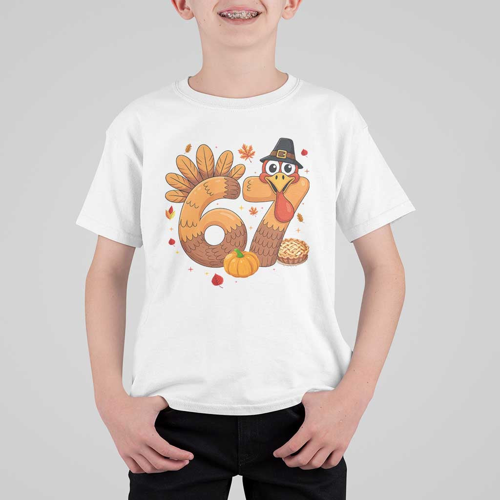 Funny Turkey Six And Seven Meme T Shirt For Kid Thanksgiving Gift - Wonder Print Shop