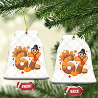 Funny Turkey Six And Seven Meme Ceramic Ornament Thanksgiving Gift - Wonder Print Shop