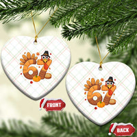 Funny Turkey Six And Seven Meme Ceramic Ornament Thanksgiving Gift - Wonder Print Shop