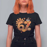 Funny Turkey Six And Seven Meme T Shirt For Women Thanksgiving Gift - Wonder Print Shop