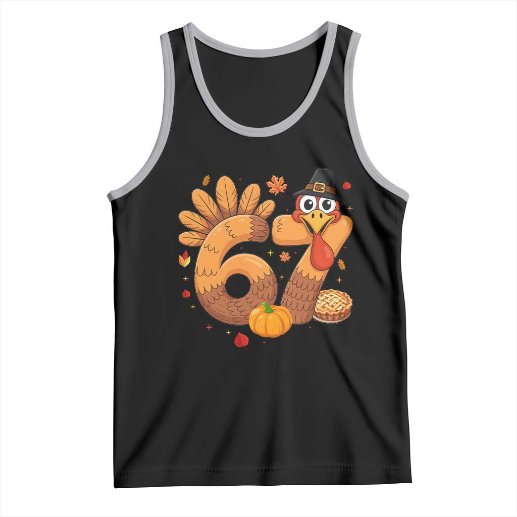 Funny Turkey Six And Seven Meme Tank Top Thanksgiving Gift - Wonder Print Shop
