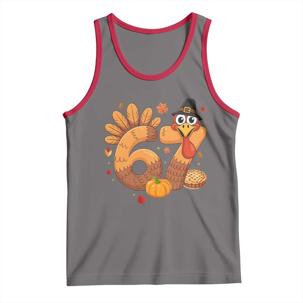 Funny Turkey Six And Seven Meme Tank Top Thanksgiving Gift - Wonder Print Shop