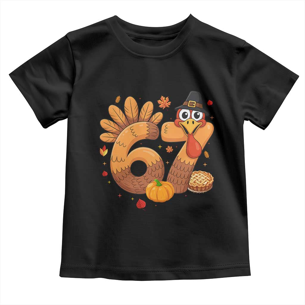 Funny Turkey Six And Seven Meme Toddler T Shirt Thanksgiving Gift - Wonder Print Shop